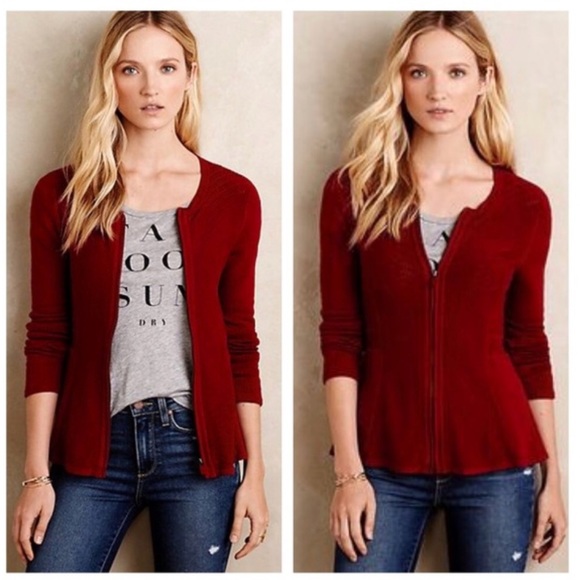 Anthropologie Sweaters - Anthro’s Angel of the North open knit peplum M top